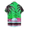 thumbnail image 6 of Men's Tropical Print Aloha Shirts – Short Sleeve Button-Front Hawaiian Tops Beach Vacation Summer Casual Wear Mens Floral Dress Shirt, 6 of 6