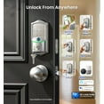 thumbnail image 4 of Veise Built-in Wi-Fi Smart Lock, Fingerprint Keyless Entry Front Door Lock, App Remote Control, No Hub Needed, Keypad Deadbolt, IP65 Waterproof, Auto Lock, BHMA Grade 3, Satin Nickel, 4 of 9
