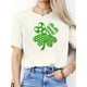 thumbnail image 1 of St. Patrick'S Day, Four-Leaf Clover, Luck, Holiday Gifts, St. Patrick'S Themed Donations, Unique Patterns, New Women'S Round-Neck Casual Sports Comfortable T-Shirt., 1 of 8