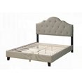 thumbnail image 5 of Eastern King Size Wooden Platform Bedframe with Adjustable HB Grey Polyfiber Upholstery for Bedroom, 5 of 11