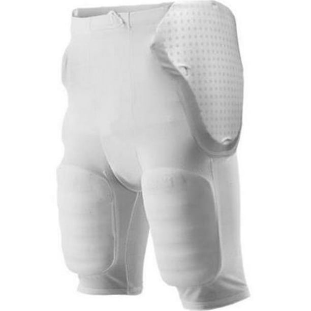 Alleson Athletic AA695PGYWHTXLG Youth FivePadded Football Girdle
