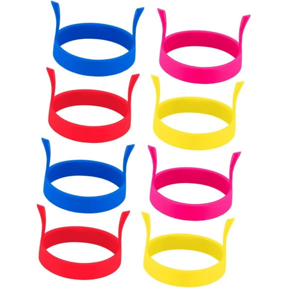 6pcs Omelet Heart Ring Circle Stencil Round Silicone Molds Omelette Cooking Fried Egg Circle Kitchen Gadgets Silica Gel Egg Making Molds Fried Egg Molds Fried Egg Cooking Rings