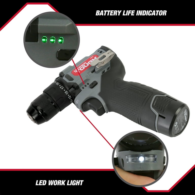 Hyper Tough 12V Max Lithium-Ion Brushless 2-Speed 3/8-inch