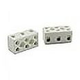 thumbnail image 3 of PZRT 2pcs 10A 3 Way 8 Hole Wire Connector Porcelain Ceramic Terminal Block 3W8H, 3 of 4
