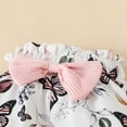 thumbnail image 4 of Gerichy Girls Summer Outfits, Summer Girls' Clothing Butterfly Print Round Neck Short Sleeve Top Skirt Girl's Suit Short Sleeved T Shirt, 4 of 9
