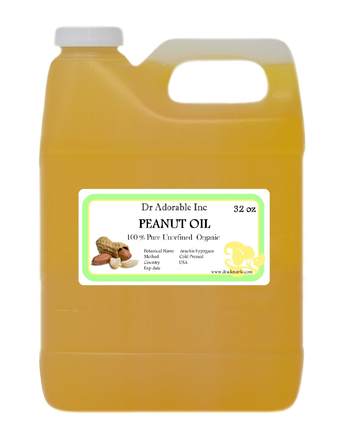 Dr.Adorable Peanut Oil Unrefined 100 Pure Cold Pressed Organic