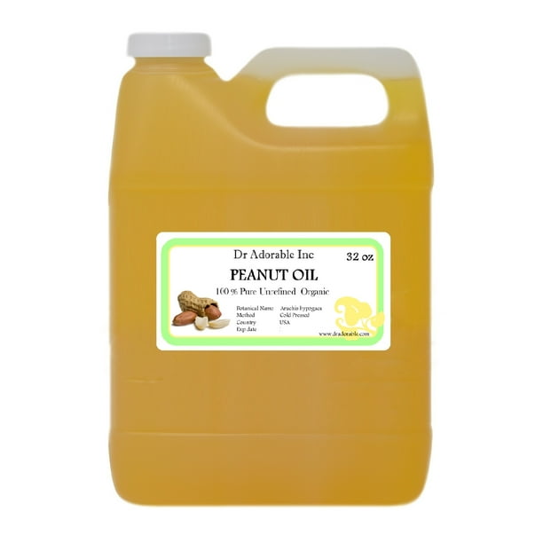 Dr.Adorable Peanut Oil Unrefined 100 Pure Cold Pressed Organic