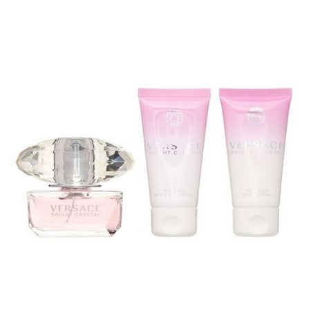- Versace Bright Crystal Perfume Gift Set For Women, 3 Pc