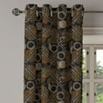 thumbnail image 3 of Ambesonne Grommet Curtain, , 50"x108", Black Caramel and Champagne, 3 of 5