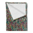 thumbnail image 2 of Abstract Soft Flannel Fleece Throw Blanket, Assorted Diagonal Horizontal Vertical Curvy Thick Separate Lines Ornament, Cozy Plush for Indoor and Outdoor Use, 50" x 70", Multicolor, by Ambesonne, 2 of 5