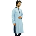 thumbnail image 3 of Atasi Men's Indian Ethnic Cotton Long Kurta Bollywood Style Ethnic Shirt-XXXL, 3 of 9