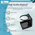 thumbnail image 3 of Marine City Adjustable Folding Cup Holder with Arms, Black ABS Plastic for Ships Marines Watercraft RVs, 4-Pack, 3 of 8