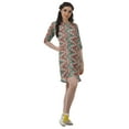 thumbnail image 3 of Moomaya Short Summer Dresses For Women Printed Shift Moss Georgette Swing Dress, 3 of 4