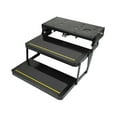 thumbnail image 2 of Lippert Components Entry Step 3722862 Series 34; Double Electric Folding Step; 30 Inch Tread Width x 9 Inch Depth; With 7 Inch Rise; Up To 300 Pound Weight Capacity; Powder Coated/Heavy Gauge Steel, 2 of 4