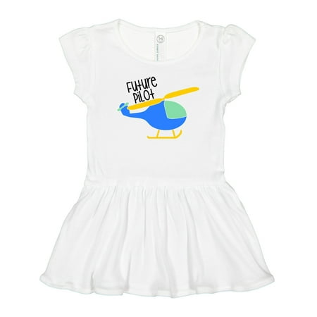 

Inktastic Future Pilot Cute Blue Helicopter Gift Toddler Girl Dress