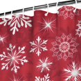 thumbnail image 3 of Merry Xmas Bathroom Curtain Set: Waterproof Polyester Shower Curtain (72x72) with 12 Hooks Snowflakes & Pine Trees Bathroom Curtain for Bathroom Decor, 3 of 5