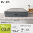thumbnail image 2 of Intex Dura Beam Essential Rest Blow Up Queen Mattress Air Bed with Built In Pump, 2 of 12