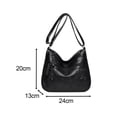 thumbnail image 6 of High Quality Women Shoulder Bag Soft PU Leather Adjustable Shoulder Strap Travel Purse Medium Handbag Simple Casual Lightweight Black, 6 of 8