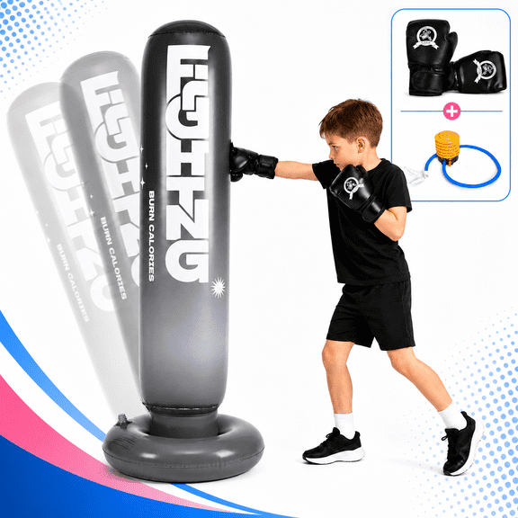 CYFIE Punching Bag, Freestanding Kickboxing Heavy Standing Punching Boxing Bag, with Stand, for kids, Men and Women, Teens and Youth, at Home, Gym or Office