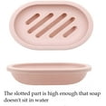 thumbnail image 6 of Syenll 2 Pack Soap Dish with Drain, Double Layer Plastic Draining Soap Holder for Bathroom Shower Kitchen (Pink), 6 of 8