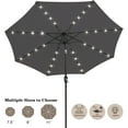 thumbnail image 1 of ABCCANOPY 10.5ft Patio Solar Umbrella LED Outdoor Umbrella with Tilt and Crank, Dark Gray, 1 of 10