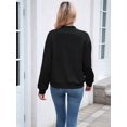 thumbnail image 2 of Womens Jacket Coat Casual Stand Collar Zip Up Fall Fashion Jackets Outfits with Pockets Black L, 2 of 8