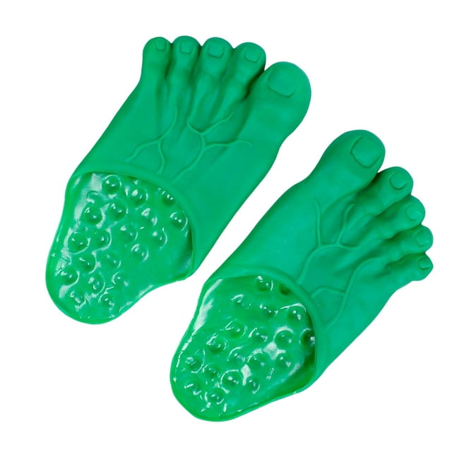 s de del pie de PVC, zapatos de utilería para , zapatos de pies falsos, zapatos de , s divertidas de pies , verde Colco pies falsos zapatillas