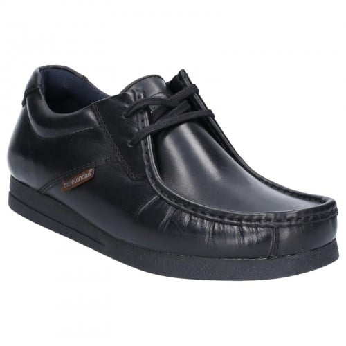 Base London Mens Leather Event Waxy Lace Up Shoe Black 10