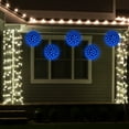 thumbnail image 3 of Northlight LED Lighted Hanging Starlight Sphere Outdoor Christmas Decoration- 7.5" - Blue Lights, 3 of 6