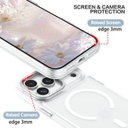DOMAVER Magnetic for iPhone 18 Pro Case / iPhone 17 Pro Case (6.3) - Slim Fit Matte Translucent Cover | MagSafe Compatible | Shockproof Anti-Yellowing | White