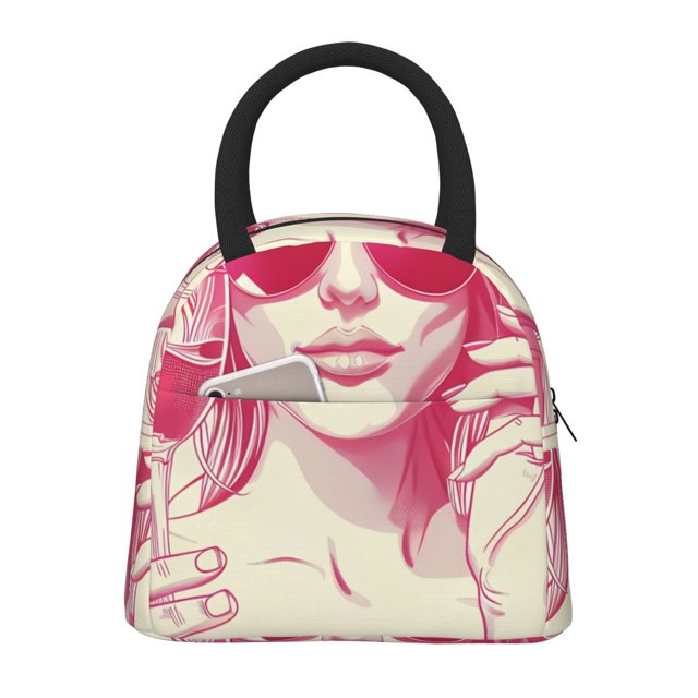 Balery Ace Of Diamonds Lady Bolsa de Almuerzo para Mujeres, Caja de Almuerzo, Bolsa de Almuerzo Pequeña Impermeable, Tote de Almuerzo Reutilizable con Gran Capacidad