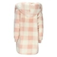 thumbnail image 3 of MeMoi Women's Plaid Plush Hooded Cardigan - Womens - Female, 3 of 6