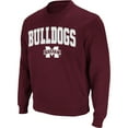 thumbnail image 2 of Men's Colosseum Maroon Mississippi State Bulldogs Arch & Logo Tackle Twill Pullover Sweatshirt, 2 of 4