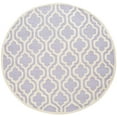 thumbnail image 2 of SAFAVIEH Cambridge Kirsten Geometric Wool Area Rug, Lavender/Ivory, 6' x 6' Round, 2 of 7