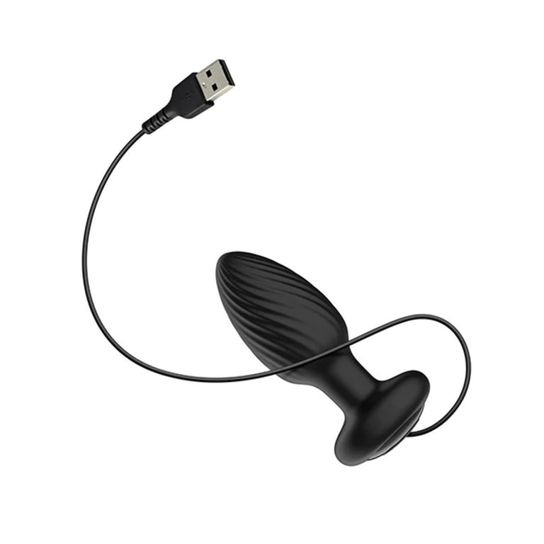 Nexus Tornado Rechargeable Remote-Controlled Rotating & Vibrating Textured  Silicone Anal Plug Black - Walmart.com