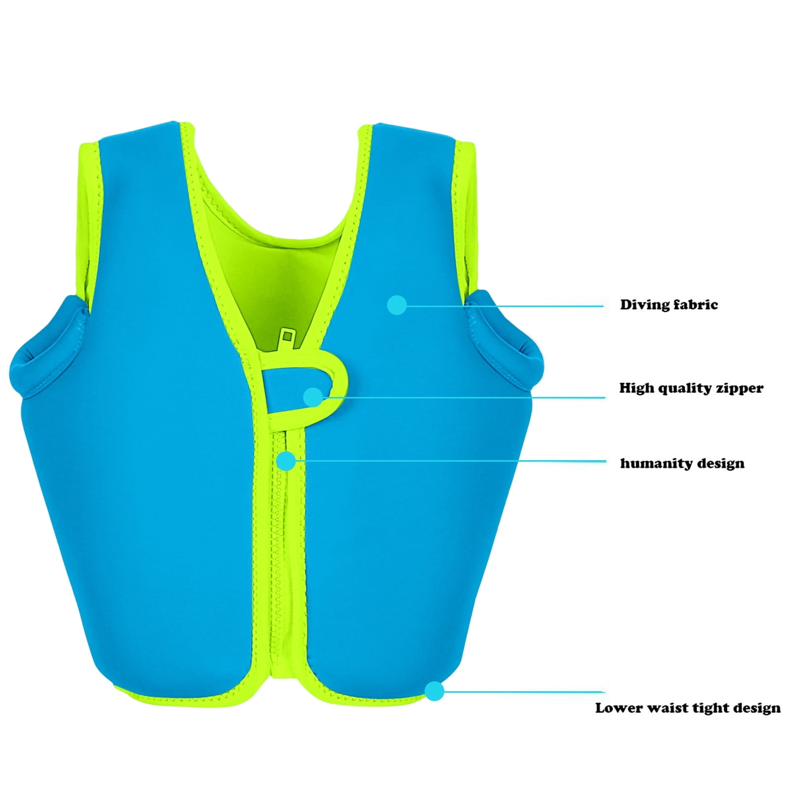 Kids Life Jacket Boating Adjustable Fit Epe Foam Toddler Swim Vest Coast Guard Approved Life Vest Floaties Swimwear Buoyancy Jacket for Pool & Beach