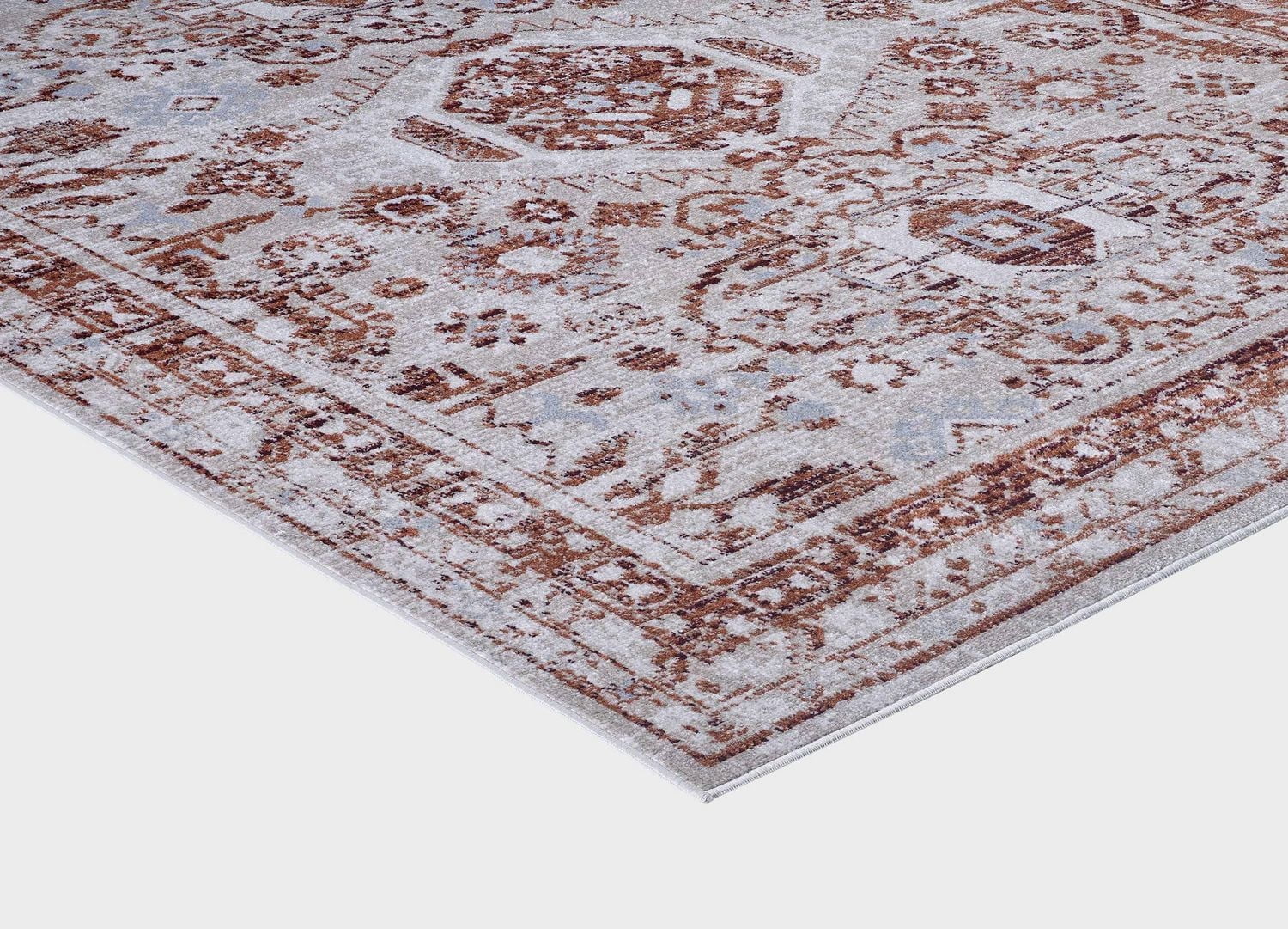 Rug Ease Tapis abril en vison et terre cuite