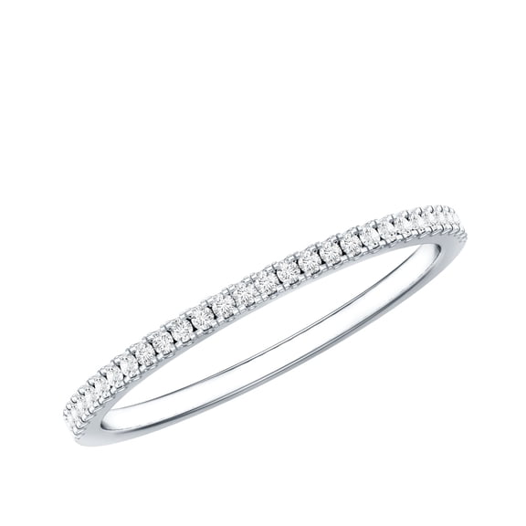 Rosec Jewels Diamond Half Eternity Stackable Ring for Women (HI-SI Quality), 925 Sterling Silver, US 4.00