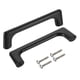 thumbnail image 1 of Tiradores de gabinete Uxcell, 6 piezas de 4 pulgadas, manijas de cajón de aleación de aluminio, herrajes de cocina para muebles, tirador para puerta de armario negro mate, 1 of 6