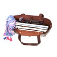 thumbnail image 4 of Aaron Leather Goods Genuine Leather Work Totes with Pouch for Women  Handbag - Brown, 4 of 13