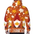 thumbnail image 7 of Rateoe Happy Thanksgiving Three Gnomes Pattern Mens Hoodie, Pullover Hooded Sweatshirt, Kangaroo Pocket Hoodie Ideal for Daily Wear, Travel and Home-Medium, 7 of 7