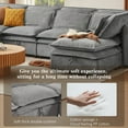 thumbnail image 6 of Modern Large U-Shape Double-Layer Cushion 6-Seater Sofa by U_Style, Storage Function & Convertible to Bed for Various Spaces, 6 of 23