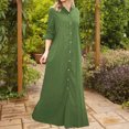 thumbnail image 3 of Cárdigan con botones para mujer vestido elegante de manga larga cárdigan de moda vestido largo, 3 of 9
