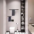 thumbnail image 2 of 4 - Piece Stainless Steel Bathroom Towel Rack Set Wall Mount, 2 of 10
