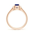 thumbnail image 2 of ANGARA Natural Cushion Blue Sapphire Ring with Diamond Halo in 14K Rose Gold for Women (Size-5mm) | September Birthstone, Birthday, Anniversary, Jewelry Gift for Women | Natural Blue Sapphire Ring, 2 of 9