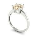 thumbnail image 2 of Solitaire Engagement Ring for Women - 2ct Natural Morganite in 14K White Gold Promise Ring, 2 of 5
