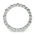 thumbnail image 2 of Sterling Silver Rhod. Garnet & Diamond Ring, 2 of 5