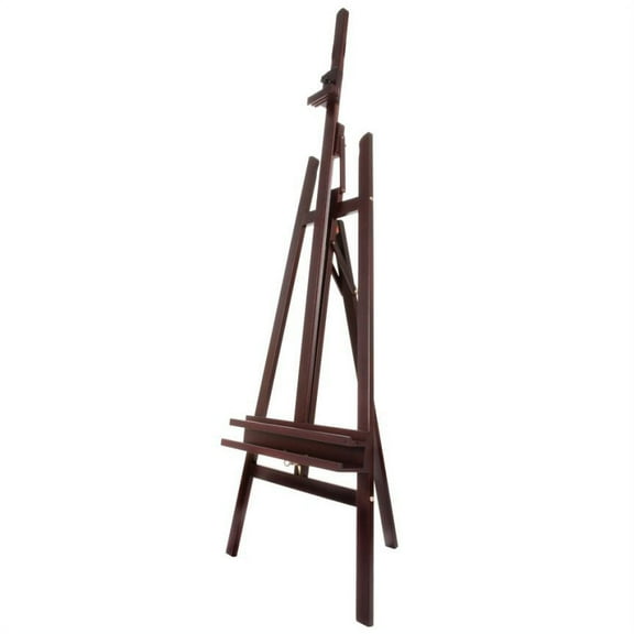SoHo Urban Artist Wooden A-Frame Lyre Easel Mahogany - Classic Paint Tray, Drafting Table & Table Easel, 96" High, Supports 53" Canvases, Forward Tilt, Folds Flat, Includes Videos