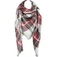 thumbnail image 6 of Women's Fall Winter Scarf Classic Tassel Plaid Tartan Warm Soft Chunky Large Blanket Wrap Shawl Scarves, 6 of 11