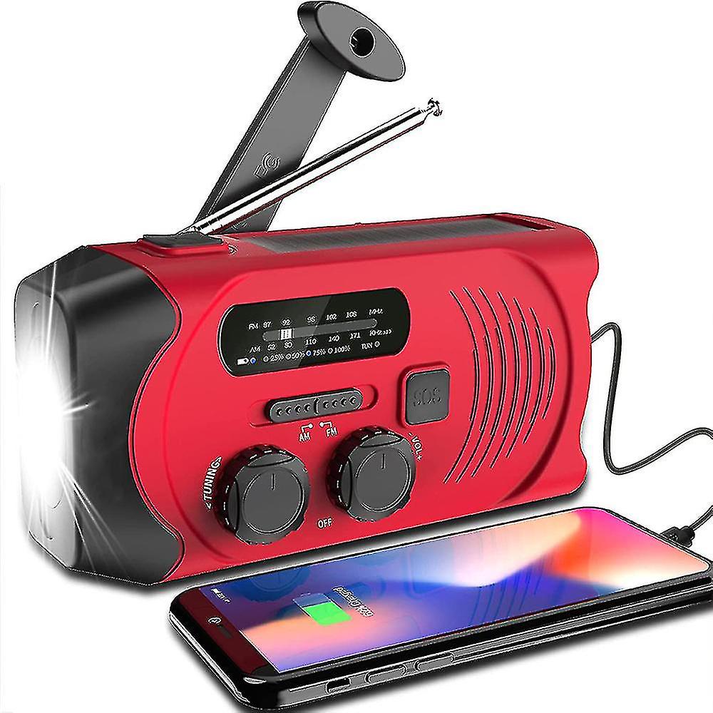 Radio D'emergenza A 3 Ricariche – Solare, Manovella E USB, Con Torcia LED, Power Bank E Allarme SOS